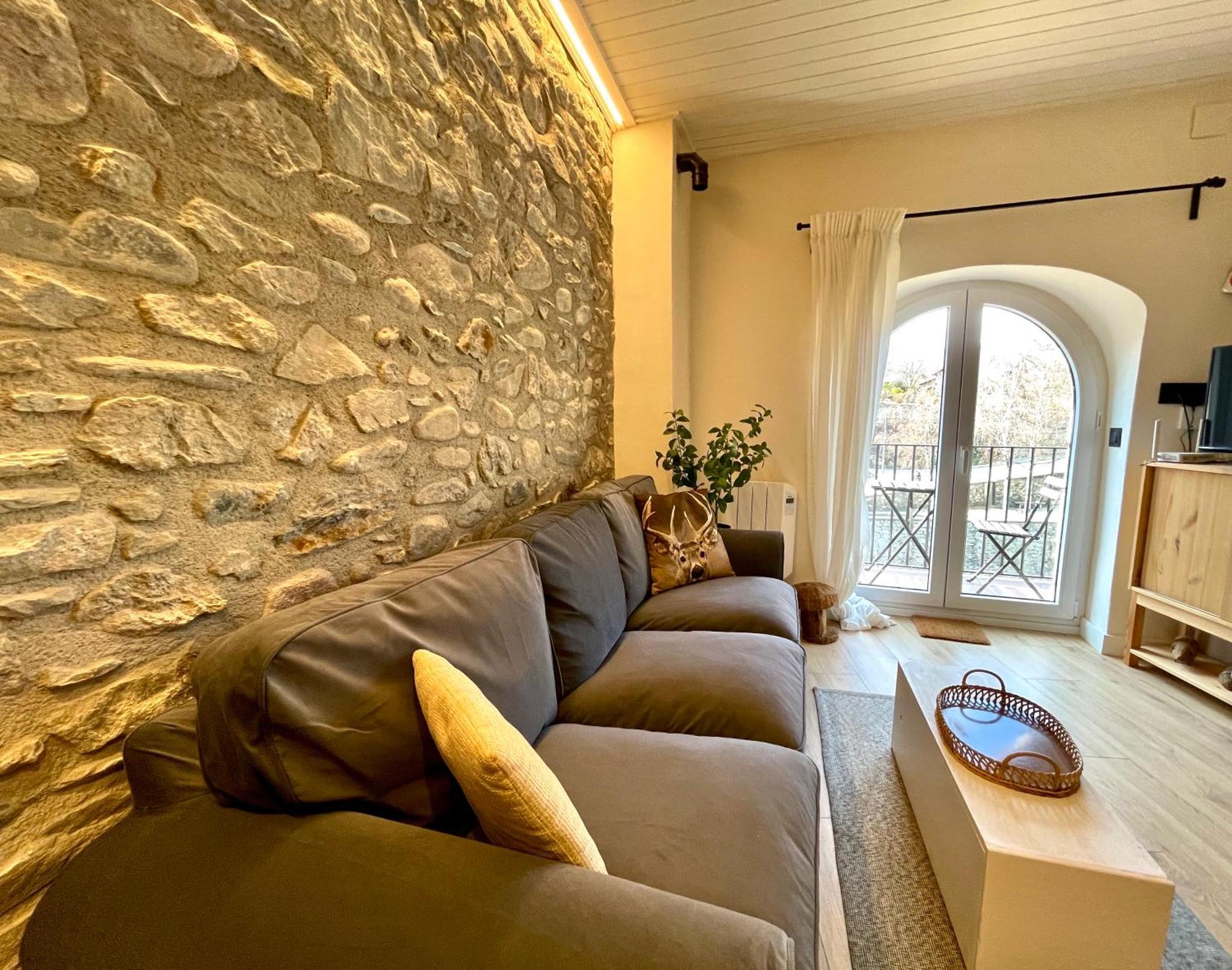 Apartamento Colgante Al Rio Con Vistas Al Puente Camprodon Exteriör bild